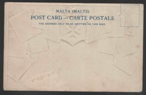 Malta Ottmar  Zieher  OZ stampcard #35 Embossed corner bend,