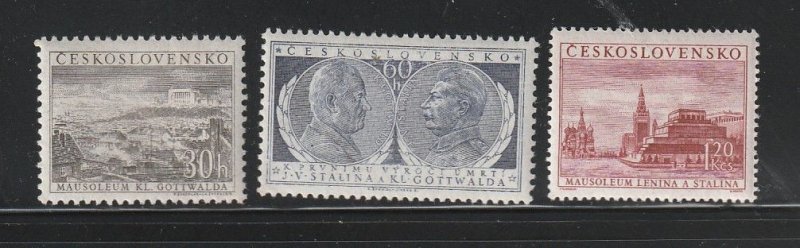 Czechoslovakia 639-641 Set MH Gottwald and Stalin