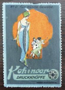 KOH I NOOR - POSTER STAMP! cinderella czech austria fashion reklamemarke J9