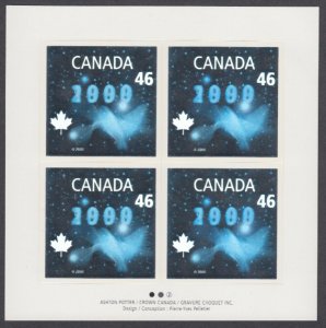 CANADA - #1812 Hologram Millennium Sheet of Four - MNH