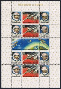 Guinea 382-387a,388-393a sheets,MNH. Space 1965.American,Russian achievements.