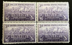 970 Fort Kearny, MNH block,  Vic's Stamp Stash