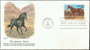 US 1985 Fleetwood Cachet FDC Horses Complete issue of 5,Sc # 2155-2158,2158a,