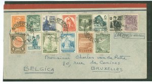 Mexico 707-710/712/714/716B 717/718/719/759/805/812/825:  Airmail to Brussels, Belgium 8/16/48; cv for used off cover