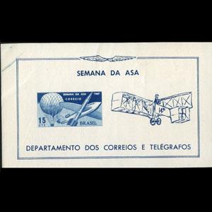 BRAZIL 1967 - Scott# 1062a S/S Wing Week NH ceases