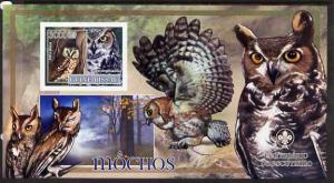 Guinea - Bissau 2007 Birds - Owls #1 large imperf s/sheet...