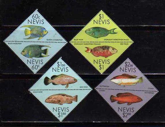 Nevis MNH sc# 544-7 Fish 10CV $8.40