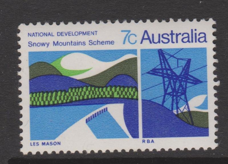 Australia 1970 7c Snowy Mountains Scheme   Sc#483 MH