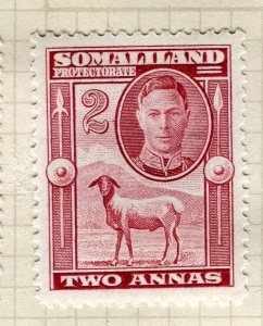 SOMALILAND; 1942 early GVI pictorial issue fine Mint hinged 2a. value