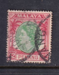 Malaya Penang 1954 Sc 43 $2 Used