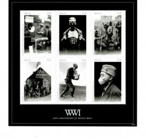 Nevis - 2014 - World War 1 100th Anniversary - Sheet of Six  - MNH