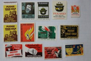 Smokey the Bear wildfire forest fire prevention charity poster fireman devil lot