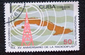 CUBA Sc# 2047  RADIO HAVANA broadcastubg  1976  used / cancelled