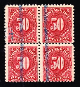 US J58 50c Postage Due Used Perf 10 Block 4 F-VF appr EXTREMELY SCARCE! SCV$7000