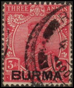 Burma 7 - Used - 3a George V (1937) (cv $0.75)