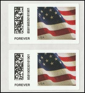 US CVP108 Old Glory Kiosk ATM F vert pair MNH 2018