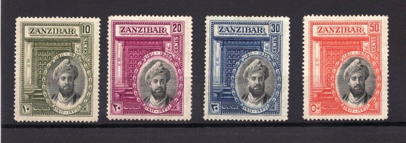 Sc214-17  Sg323-26  - Zanzibar - 1936 - MH - F/VF  superfleas  cv$42