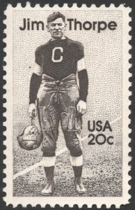 SC#2089 20¢ Jim Thorpe Single (1984) MNH