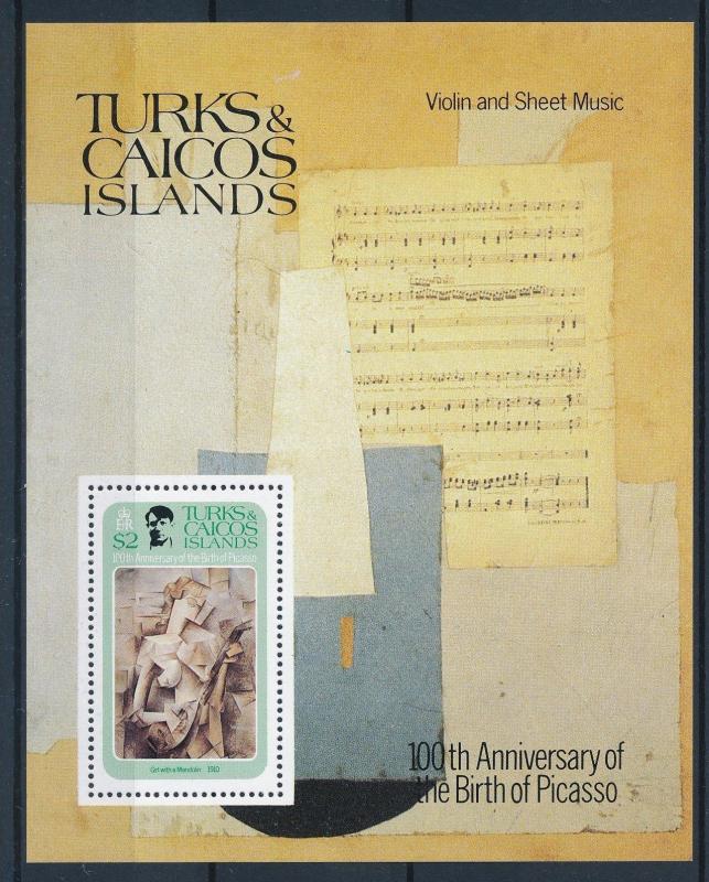 [35465] Turks & Caicos 1981 Pablo Picasso Music Souvenir Sheet MNH