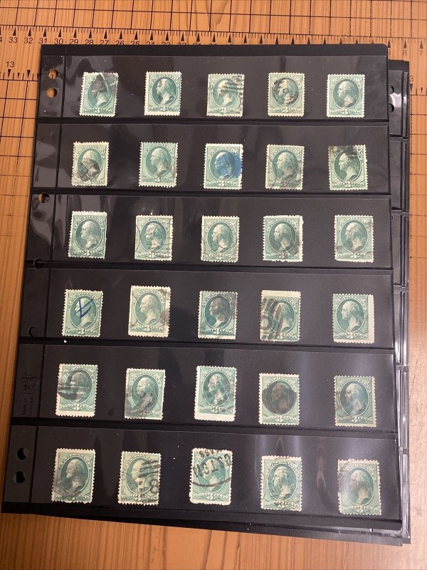 .03 19th Century Washington Fancy Cancel Group. Many Better. 240 Stamps.