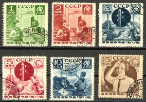 Russia Sc# 583-588 Used 1936 Pioneers