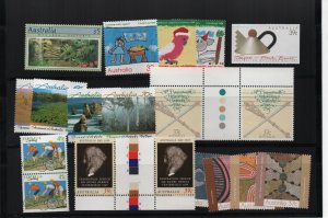 Australian Mint Stamps MNH - range from late 1980s per image (34165)