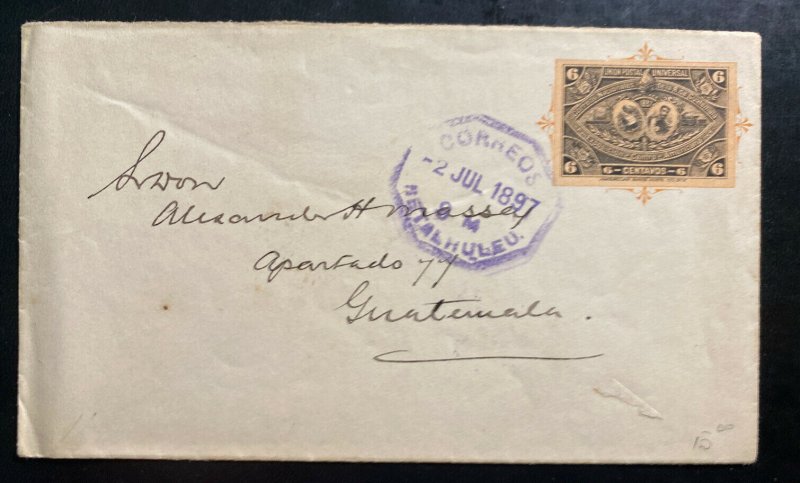 1897 Retalhuleu Guatemala Cover To Guatemala City 