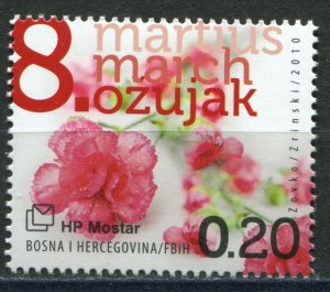 098 Bosnia Croatia 2010 - International Women’s Day - Flowers - MNH Set