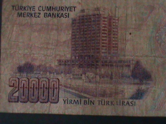 ​TURKEY-1970-CENTRAL BANK LAW OCAK-14-$20000 LIRA.CIR-54 YEARS OLD-WATER MARK