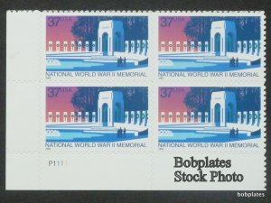 BOBPLATES #3862 WWII Memorial Plate Block F-VF MNH SCV=$3~See Details for #s/Pos