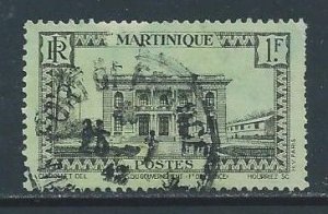 Martinique #157 Used 1fr Government Palace - Black