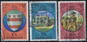 Barbados 594-96 Used 1982 part set (102)(ad4475)