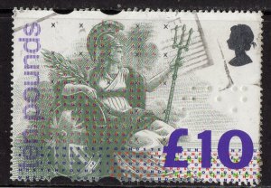 Thematic stamps GREAT BRITAIN 1993 £10 sg.1658 parcel cancel used