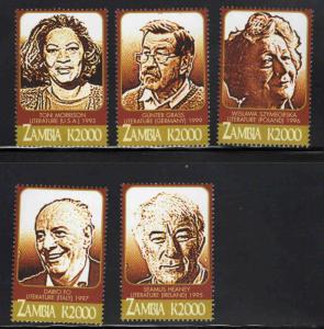 Zambia Scott 967a-e Nobel Prize winner stamps