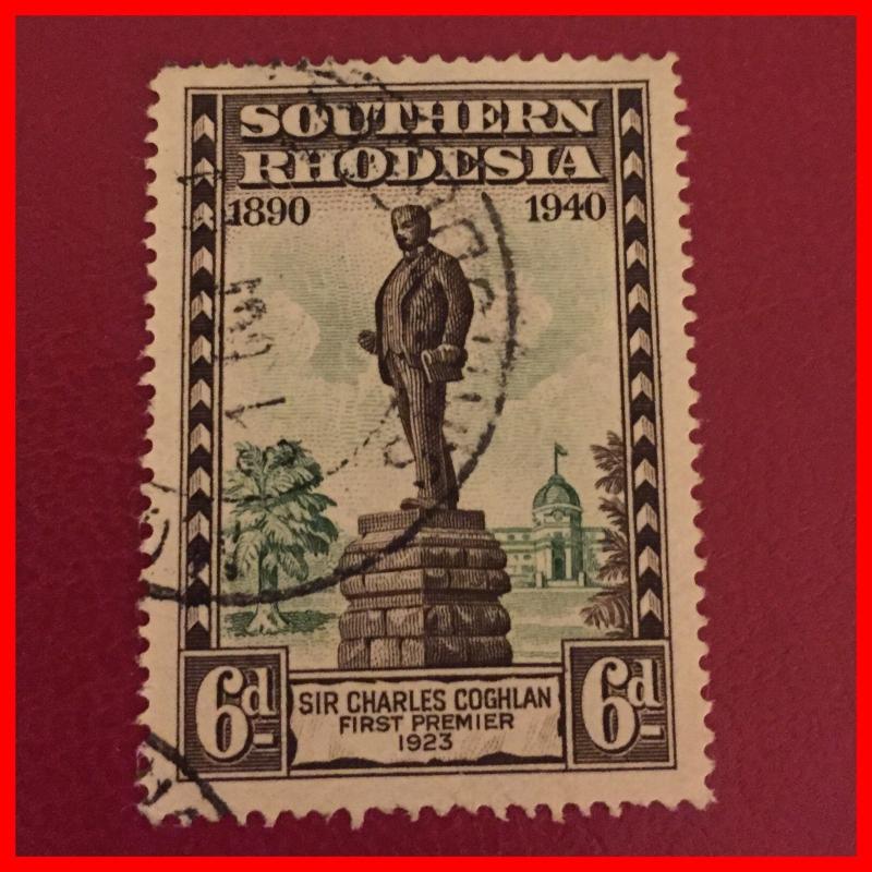 Southern Rhodesia 1940 Centenary  6d stamp Fine Used