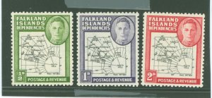 Falkland Islands/Dependencies (1L) #1L1-1L3 Unused Single (Maps)