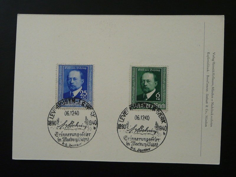medicine Nobel prize Emil von Behring maximum card Germany Reich 1940