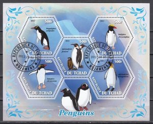Chad, 2011 Cinderella issue. Penguins on a sheet of 6. Canceled. ^