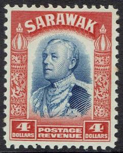 SARAWAK 1934 RAJA VYNER BROOKE $4 