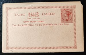 New Zealand. A one-penny postcard issued in the late 19th century, during ...