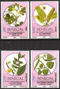 Senegal 1990 Flora Flowers Medicinal Plants Set of 4 MNH