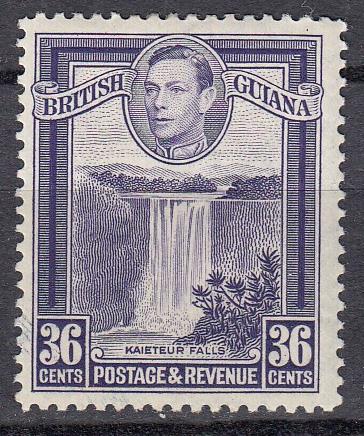 British Guiana - 1938 KGVI 36c Sc# 235 - MH (1962)