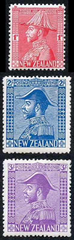 New Zealand SG468/70 1926 Admiral set of 3 (1d tone spot) M/Mint