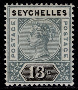 SEYCHELLES QV SG13, 13c grey & black, M MINT.