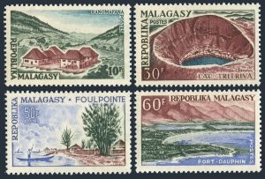 Malagasy 328-331, MNH. Mi 478-481. Ranomafana village, Crater, lake, shore, 1962