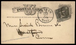 USA 1800s Boston Mass Negative Letter E Fancy Cancel Cover 95019