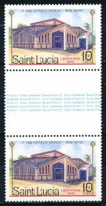 St Lucia #867 Vert Pair MNH