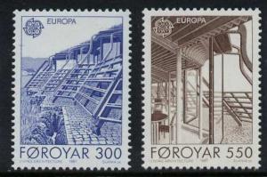 Faroe Islands 156-7 MNH EUROPA, Architecture