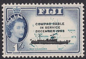 Fiji 1963 QE2 Opening of COMPAC C5 Retriever ship MM SG 335 Ovpt SG 317 ( C14...