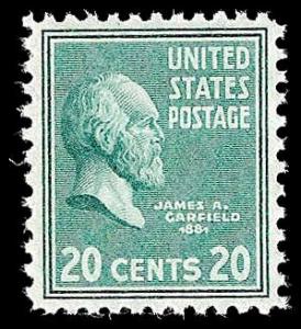 # 825 MINT NEVER HINGED JAMES A. GARFIELD TEMP